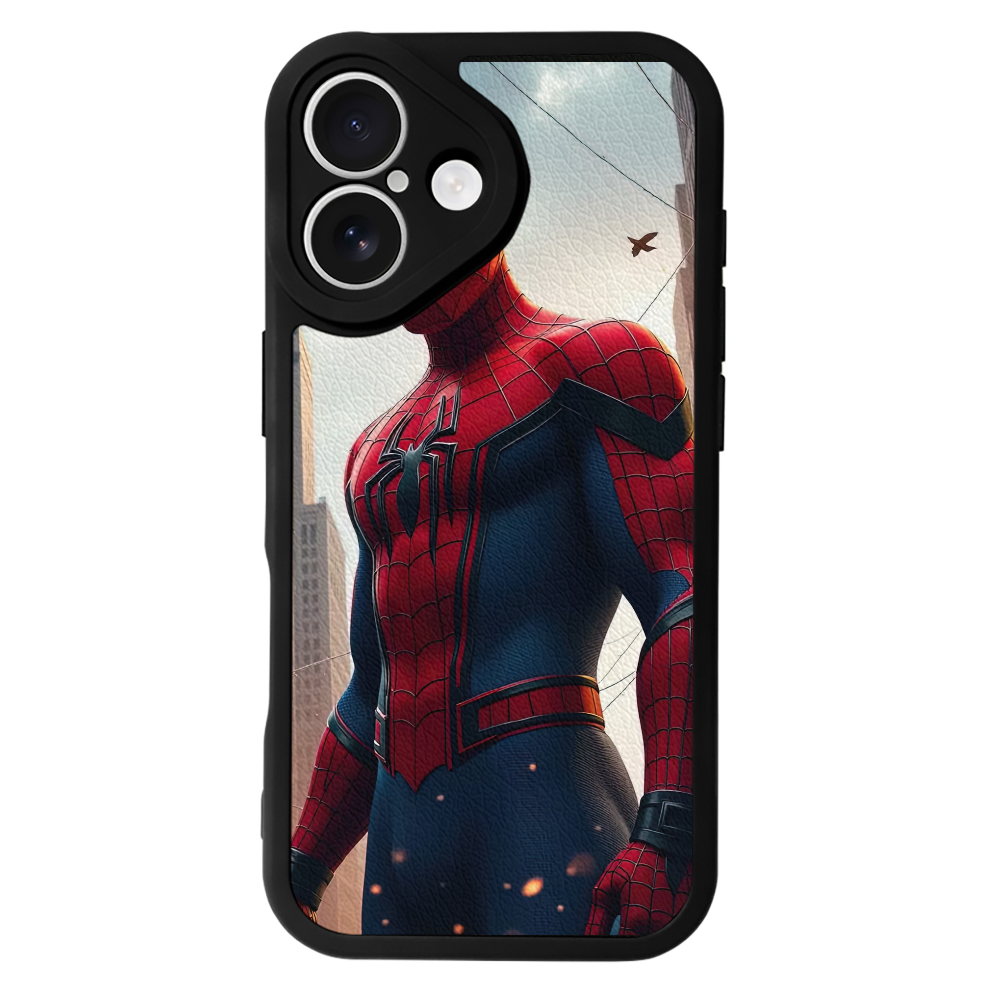 （画像用） Spider Man スパイダーマン 【iPhone 16シリーズ対応】シリコンスマホケース（レザー調） 材質：シリコン